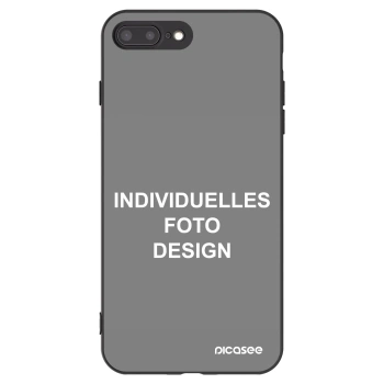 Picasee Apple iPhone 7 Plus Hülle - Schwarzes Silikon - Individuelles Fotodesign