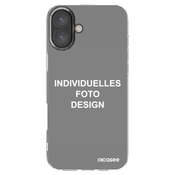 Picasee Apple iPhone 16 Plus Hülle - Transparentes Silikon - Individuelles Fotodesign