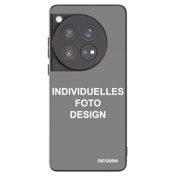 Picasee OnePlus 12 5G Hülle - Schwarzes Silikon - Individuelles Fotodesign
