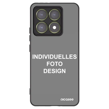 Picasee Xiaomi 14T Hülle - Schwarzes Silikon - Individuelles Fotodesign