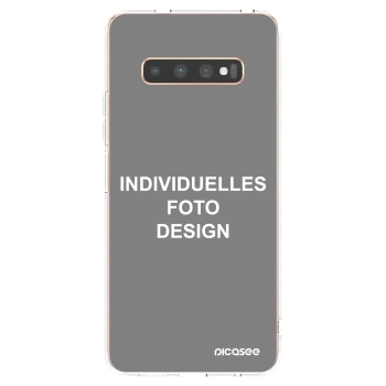 Picasee Samsung Galaxy S10 Plus G975 Hülle - Transparentes Silikon - Individuelles Fotodesign