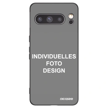 Picasee Google Pixel 8 Pro Hülle - Schwarzes Silikon - Individuelles Fotodesign