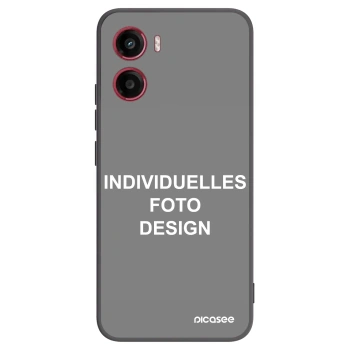 Picasee Motorola Moto G05 Hülle - Schwarzes Silikon - Individuelles Fotodesign