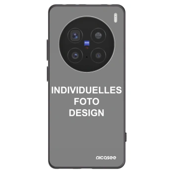 Picasee Vivo X200 Pro Hülle - Schwarzes Silikon - Individuelles Fotodesign