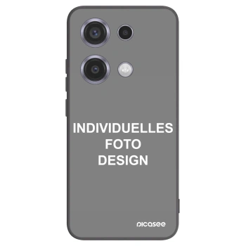 Picasee Xiaomi Redmi Note 14S Hülle - Schwarzes Silikon - Individuelles Fotodesign