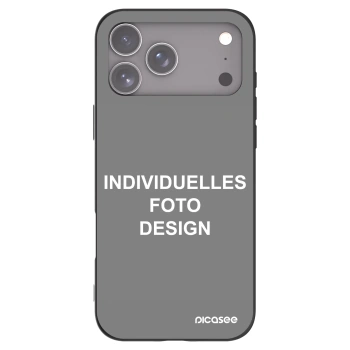 Picasee Apple iPhone 17 Pro Max Hülle - Schwarzes Silikon - Individuelles Fotodesign