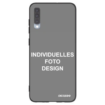 Picasee Samsung Galaxy A70 A705F Hülle - Schwarzes Silikon - Individuelles Fotodesign