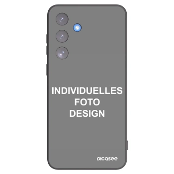 Picasee Samsung Galaxy S25 FE 5G Hülle - Schwarzes Silikon - Individuelles Fotodesign