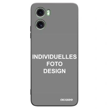 Picasee Motorola Moto G06 Hülle - Schwarzes Silikon - Individuelles Fotodesign