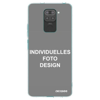 Picasee Xiaomi Redmi Note 9 Hülle - Schwarzes Silikon - Individuelles Fotodesign
