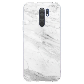 Picasee Xiaomi Redmi 9 Hülle - Transparentes Silikon - White marble