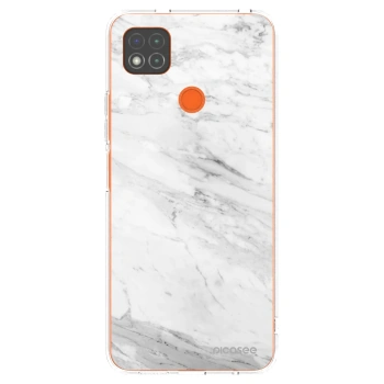 Picasee Xiaomi Redmi 9C Hülle - Transparentes Silikon - White marble