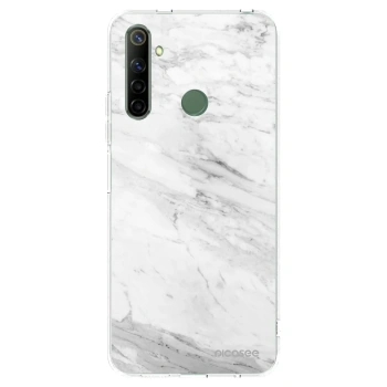 Picasee Realme 6i Hülle - Transparentes Silikon - White marble