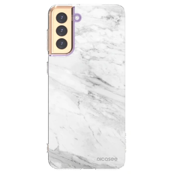 Picasee Samsung Galaxy S21+ 5G G996F Hülle - Transparentes Silikon - White marble
