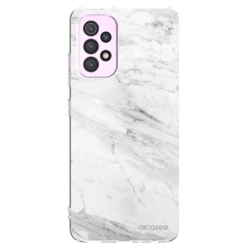 Picasee Samsung Galaxy A32 5G A326B Hülle - Transparentes Silikon - White marble