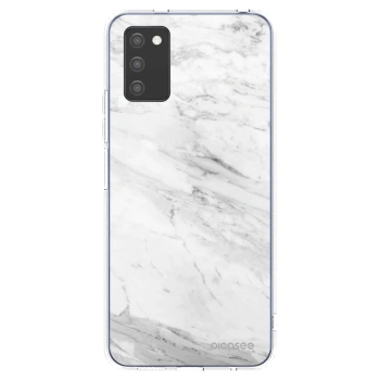 Hülle für Samsung Galaxy A03s A037G - White marble