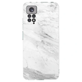 Picasee Xiaomi Redmi Note 11S 4G Hülle - Transparentes Silikon - White marble