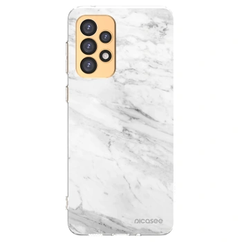 Picasee Samsung Galaxy A33 5G A336 Hülle - Transparentes Silikon - White marble