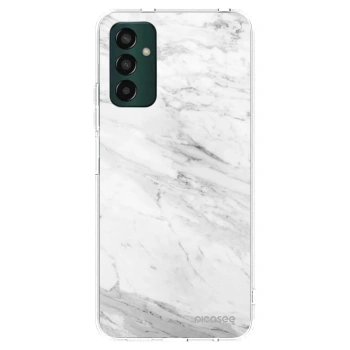 Picasee Samsung Galaxy M13 M135F Hülle - Transparentes Silikon - White marble
