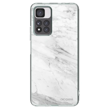 Picasee Xiaomi Redmi Note 11 Pro+ 5G Hülle - Transparentes Silikon - White marble