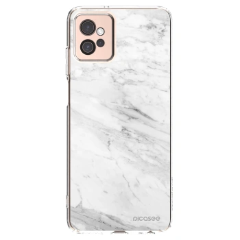Picasee Motorola Moto G32 Hülle - Transparentes Silikon - White marble