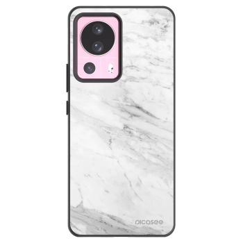 Picasee Xiaomi 13 Lite Hülle - Schwarzes Silikon - White marble