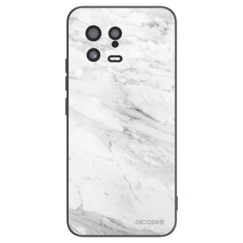 Picasee Xiaomi 13 Hülle - Schwarzes Silikon - White marble