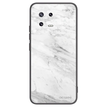Picasee Xiaomi 13 Pro Hülle - Schwarzes Silikon - White marble
