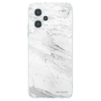 Picasee Xiaomi Redmi Note 12 5G Hülle - Transparentes Silikon - White marble
