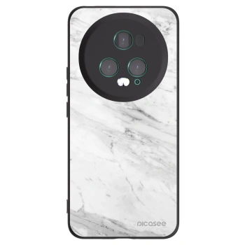 Picasee Honor Magic5 Pro Hülle - Schwarzes Silikon - White marble