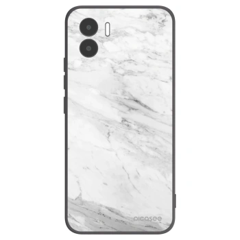 Picasee Xiaomi Redmi A2 Hülle - Schwarzes Silikon - White marble
