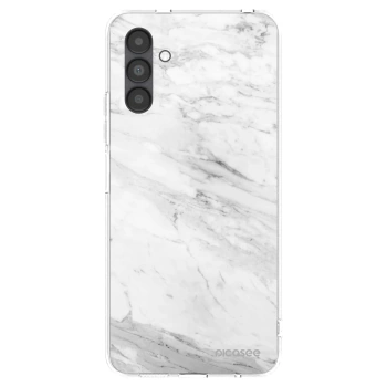 Picasee Samsung Galaxy A04s A047F Hülle - Transparentes Silikon - White marble