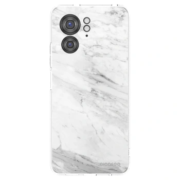Picasee Motorola Edge 40 Hülle - Transparentes Silikon - White marble