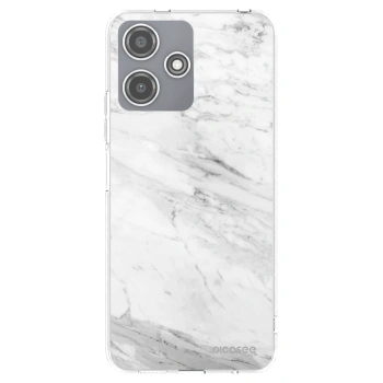 Picasee Xiaomi Redmi 12 5G Hülle - Transparentes Silikon - White marble
