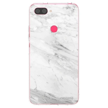 Picasee Xiaomi Mi 8 Lite Hülle - Transparentes Silikon - White marble