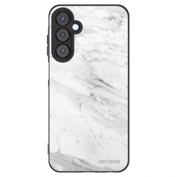 Picasee Samsung Galaxy A25 A256B 5G Hülle - Schwarzes Silikon - White marble