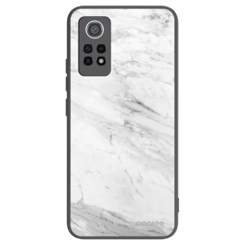 Picasee Xiaomi Redmi Note 12 Pro 4G Hülle - Schwarzes Silikon - White marble