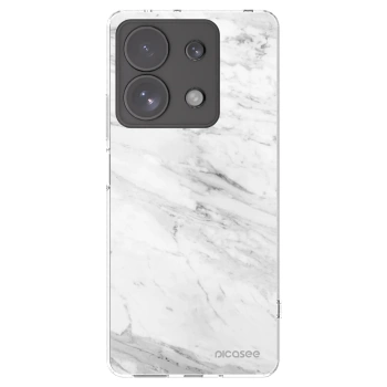 Picasee Xiaomi Redmi Note 13 Pro 4G Hülle - Transparentes Silikon - White marble