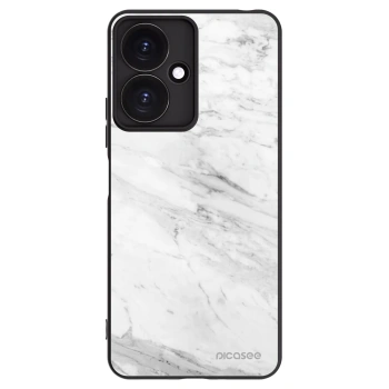 Picasee Xiaomi Redmi 13C 5G Hülle - Schwarzes Silikon - White marble