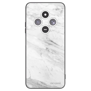 Picasee Xiaomi Redmi 14C Hülle - Schwarzes Silikon - White marble