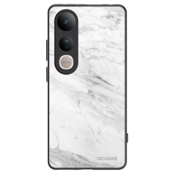 Picasee Vivo V50 Lite 5G Hülle - Schwarzes Silikon - White marble