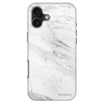 Hülle für Apple iPhone 16 Plus - White marble