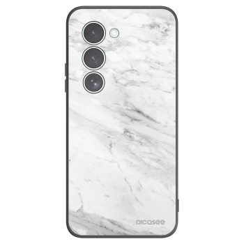 Picasee Xiaomi Redmi 15 5G Hülle - Schwarzes Silikon - White marble