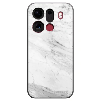 Picasee OPPO Find X9 Pro Hülle - Schwarzes Silikon - White marble