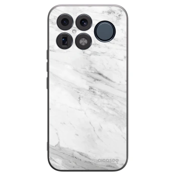 Picasee Xiaomi Poco F8 Ultra Hülle - Schwarzes Silikon - White marble