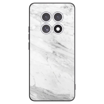 Picasee Xiaomi Redmi Note 15 5G Hülle - Schwarzes Silikon - White marble