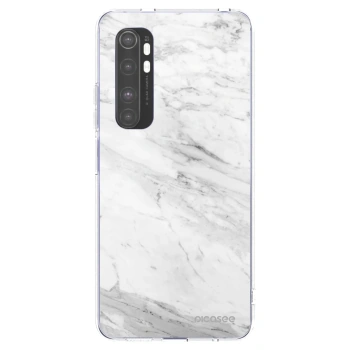 Picasee Xiaomi Mi Note 10 Lite Hülle - Transparentes Silikon - White marble
