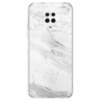 Picasee Xiaomi Redmi Note 9S Hülle - Transparentes Silikon - White marble