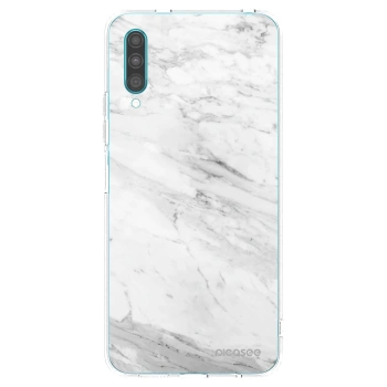 Picasee Samsung Galaxy A30s A307F Hülle - Transparentes Silikon - White marble