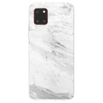Picasee Samsung Galaxy Note 10 Lite N770F Hülle - Transparentes Silikon - White marble